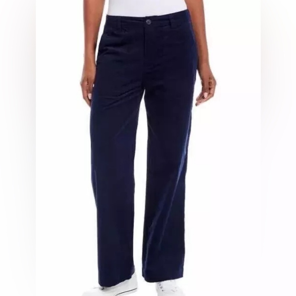 ⚡️Weatherproof Vintage Womens Pants Corduroy Wide-Leg Stretch - Navy (Sz 12)
